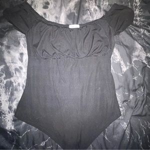 Black off the shoulder one piece